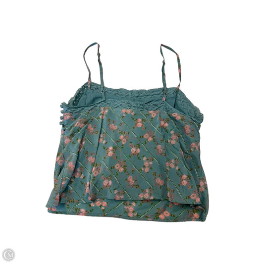 Top Sleeveless By Free People In Green & Pink, Size: Xs