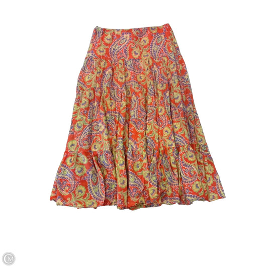 Skirt Maxi By Lauren By Ralph Lauren In Floral Print, Size: M