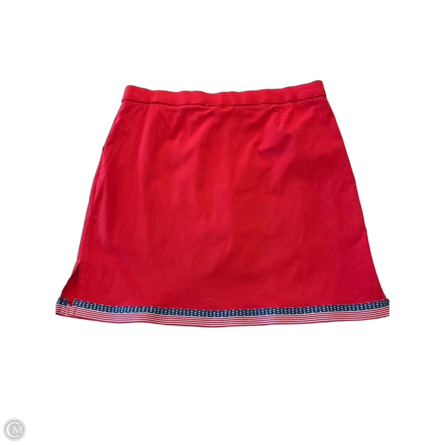 Skort By Rafaella In Blue & Red & White, Size: 1x