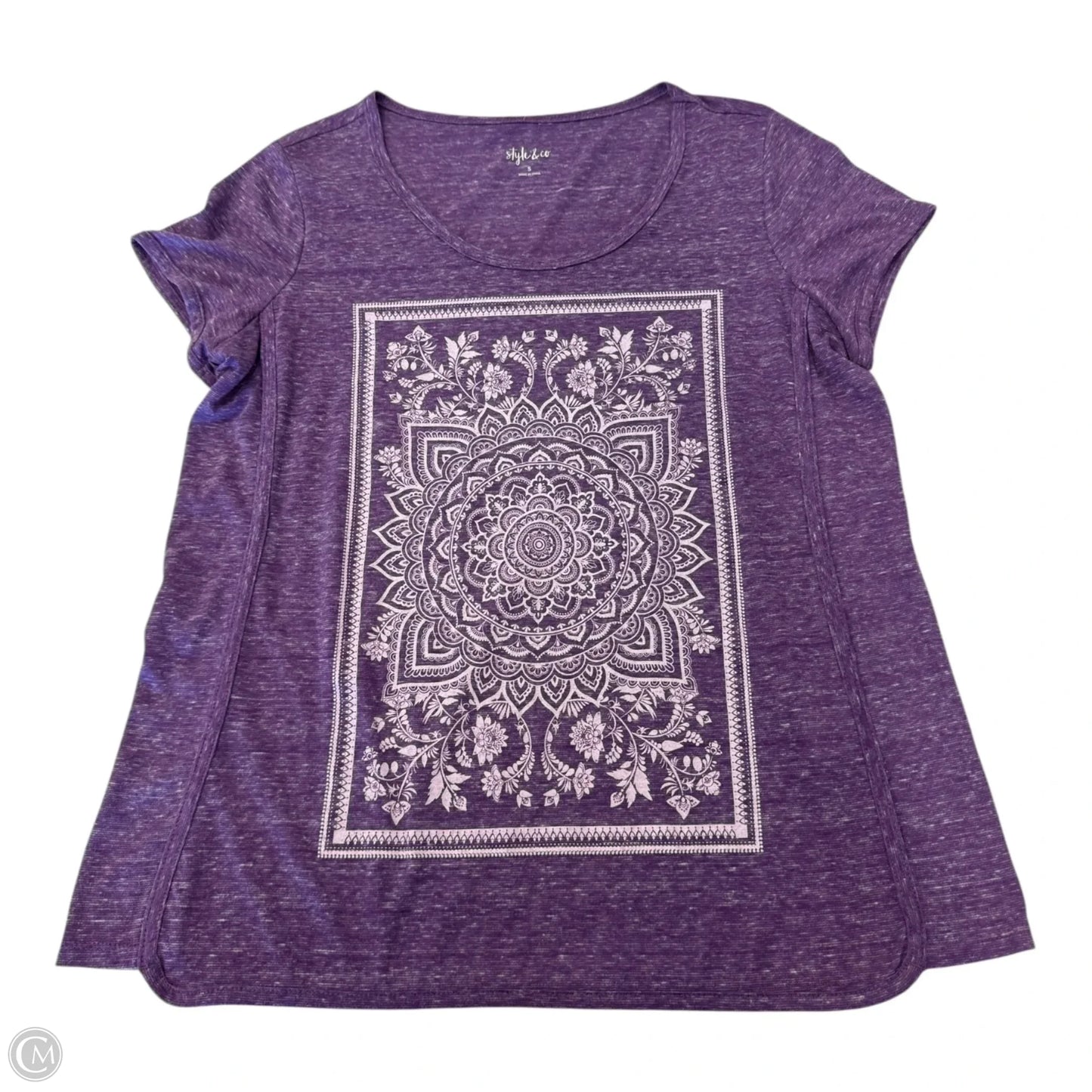 Top Short Sleeve By Style And Co Collection Women In Purple, Size: S