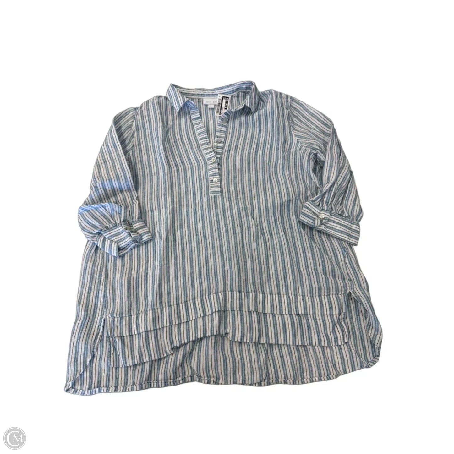 Top 3/4 Sleeve By J. Jill In Striped Pattern, Size: L