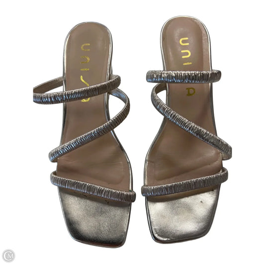 Sandals Heels Wedge By Unisa In Gold, Size: 7