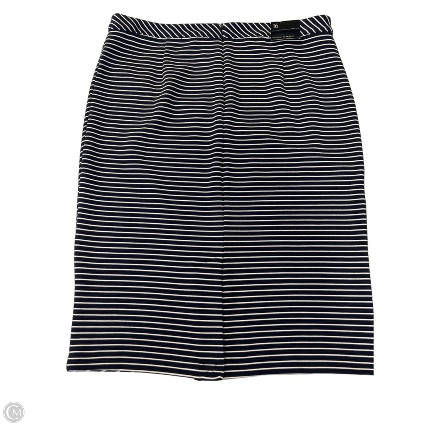 Skirt Midi By Banana Republic In Striped Pattern, Size: 16