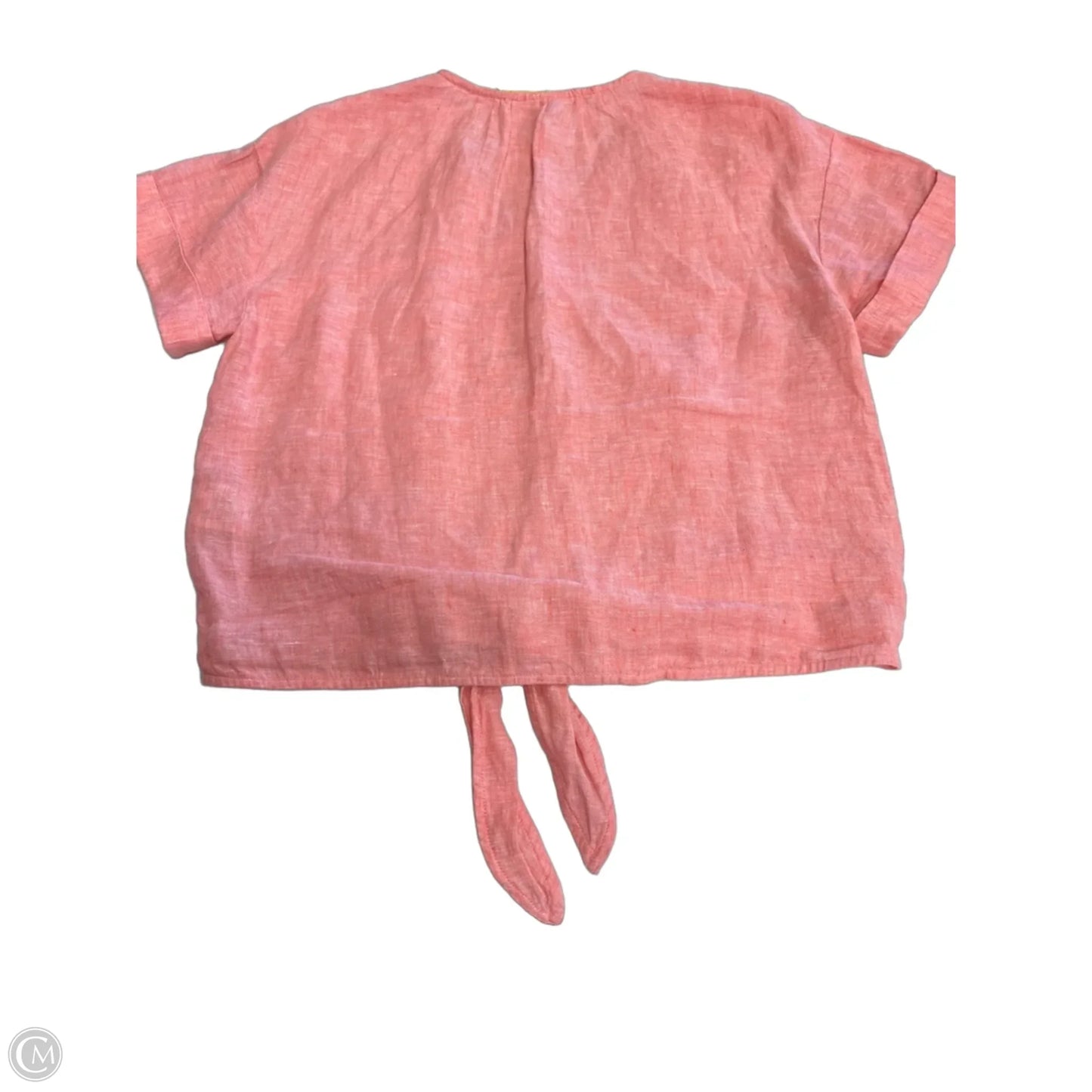Top Short Sleeve By Charter Club In Orange, Size: M