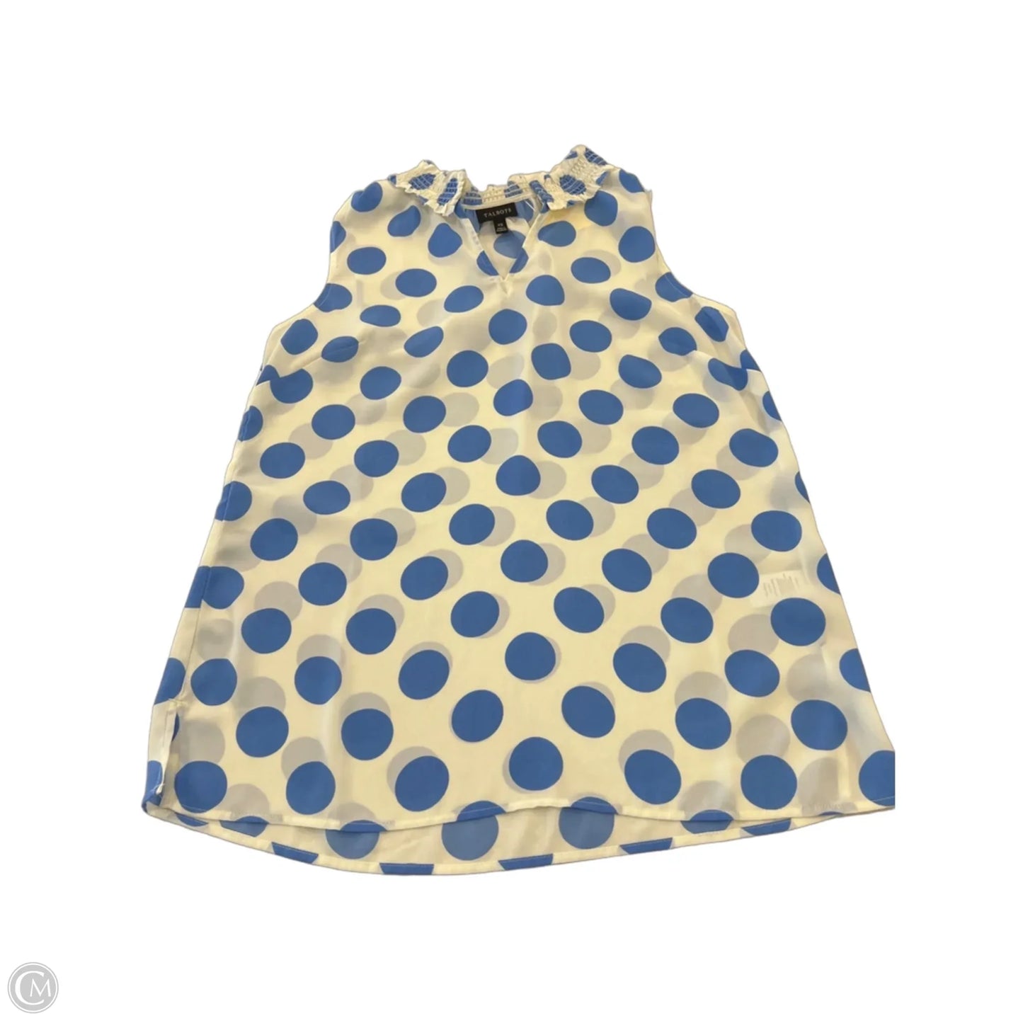 Top Sleeveless By Talbots In Polkadot Pattern, Size: Xs