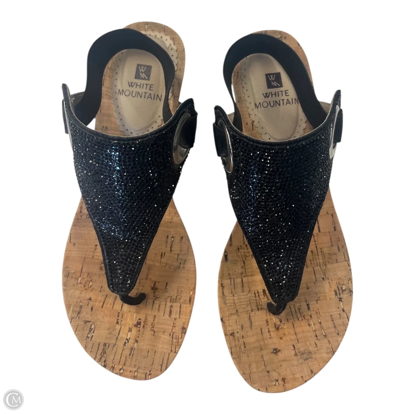 Sandals Heels Wedge By White Mountain In Black, Size: 6