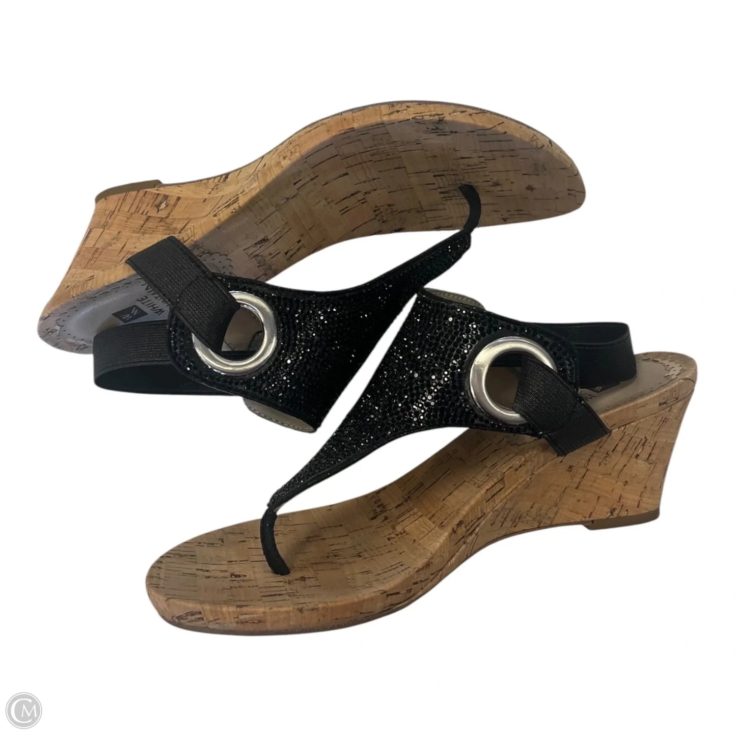 Sandals Heels Wedge By White Mountain In Black, Size: 6
