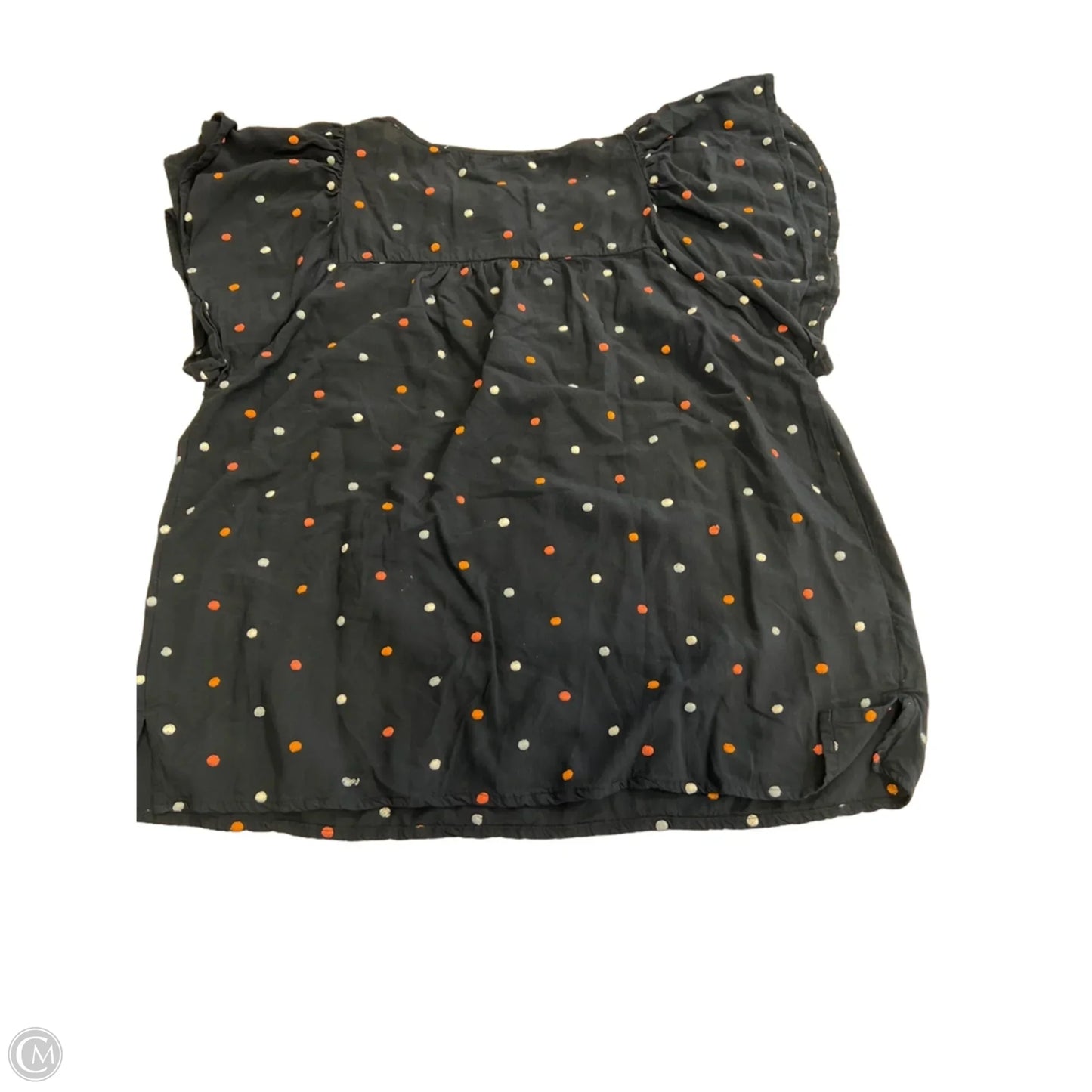 Top Short Sleeve By Loft In Polkadot Pattern, Size: M