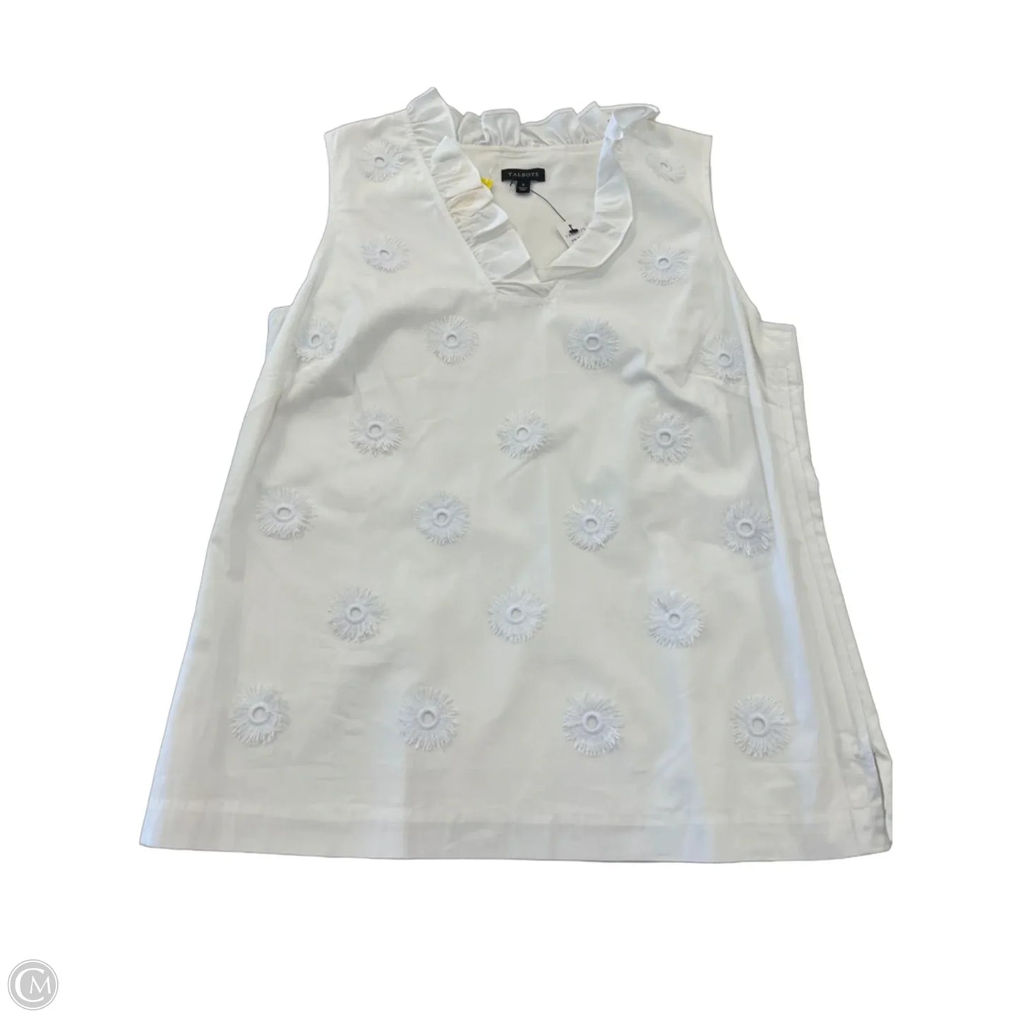 Top Sleeveless By Talbots In White, Size: S