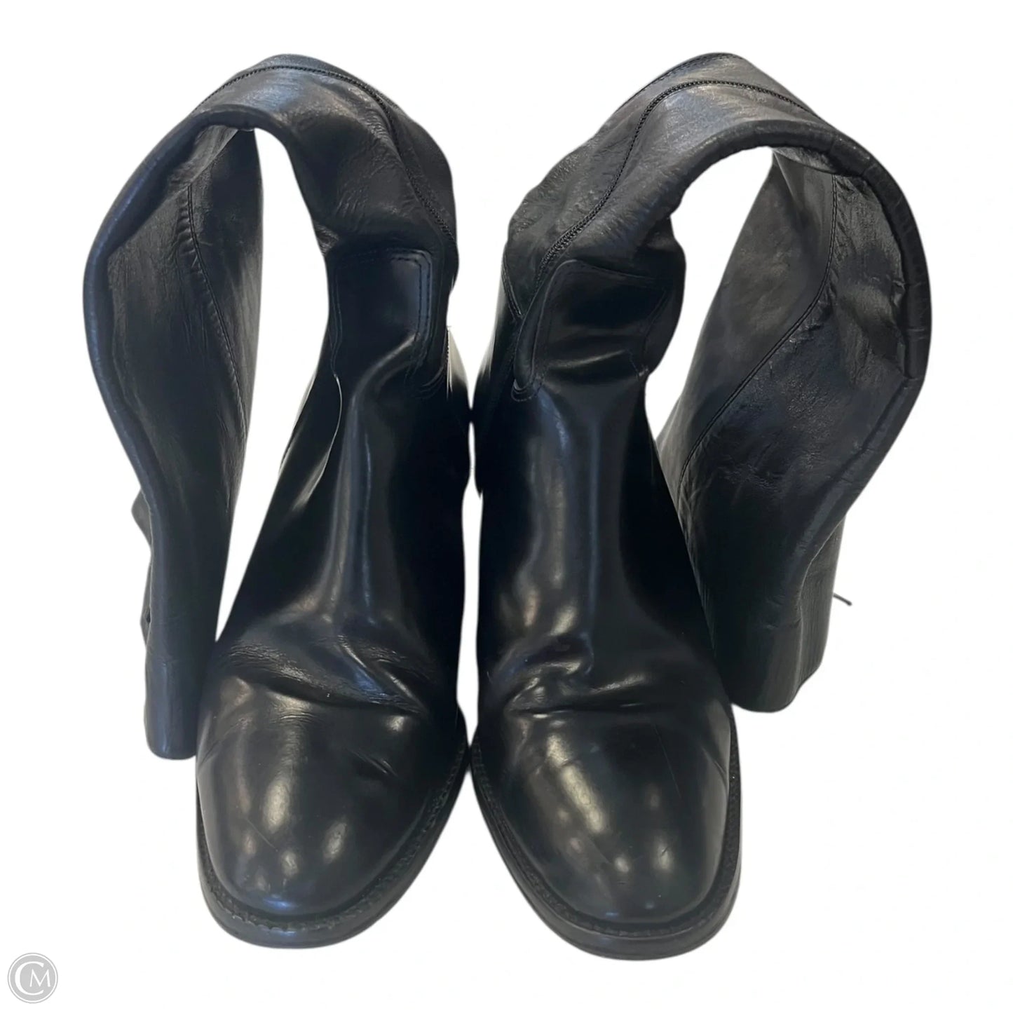 Boots Leather By Etienne Aigner In Black, Size: 8.5