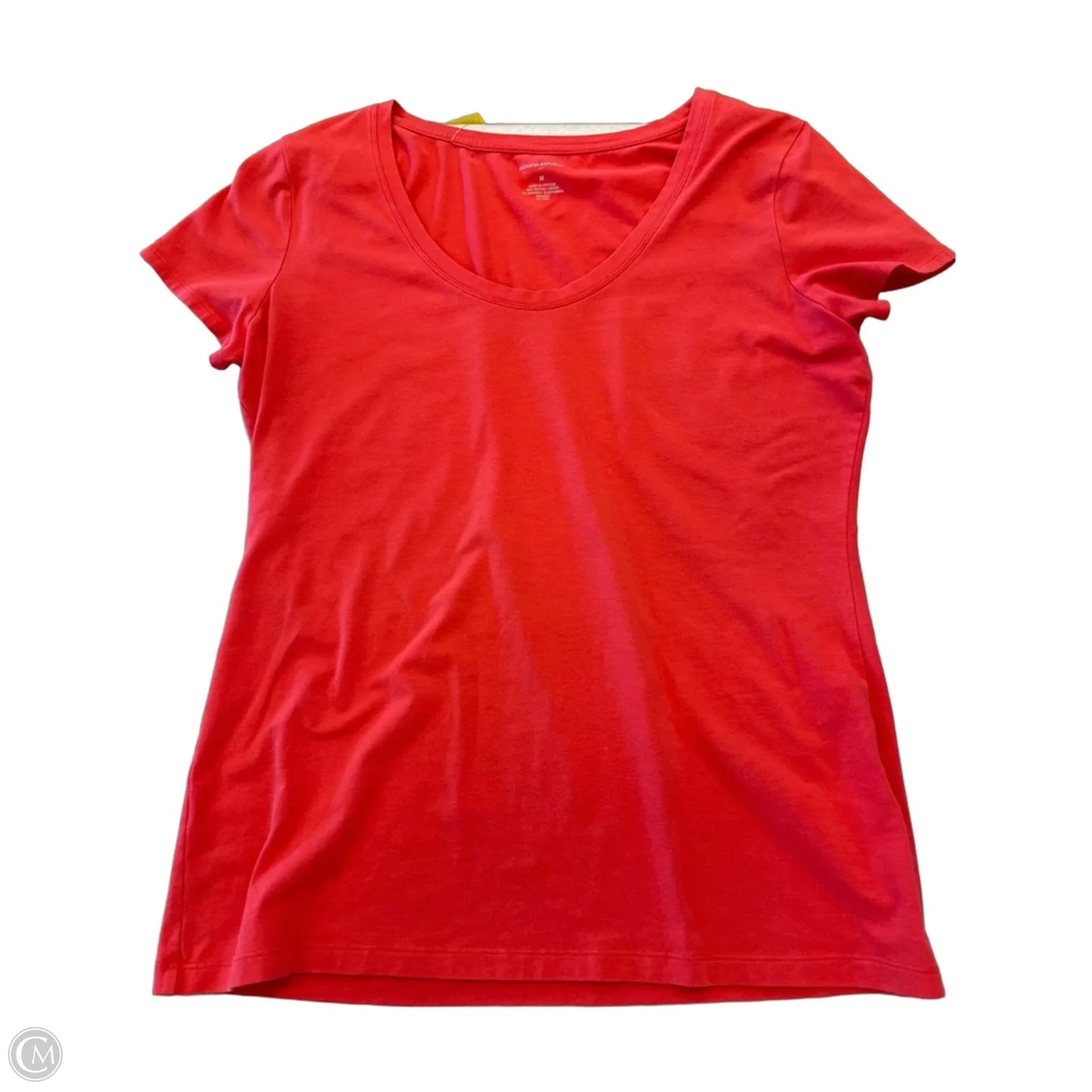 Top Short Sleeve Basic By Banana Republic In Pink, Size: M