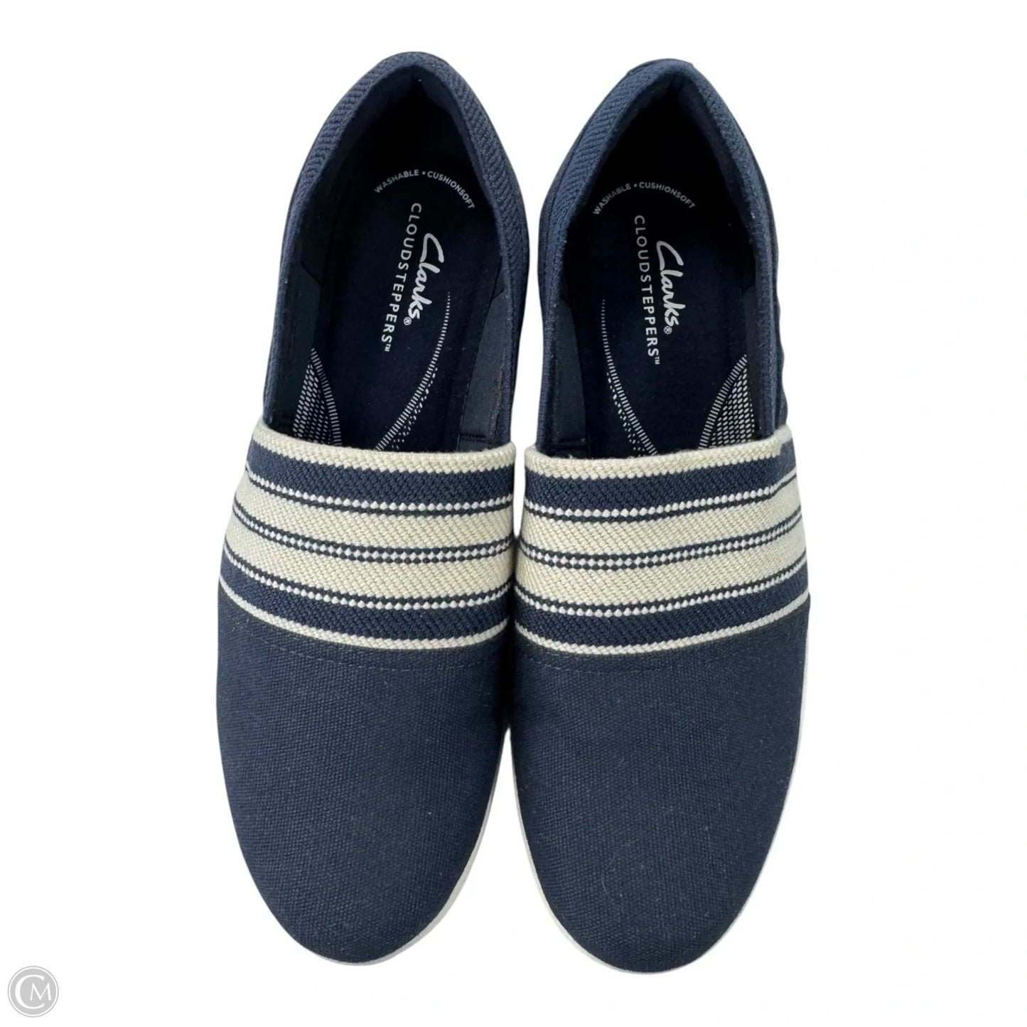 Shoes Athletic By Clarks In Blue & White, Size: 9.5