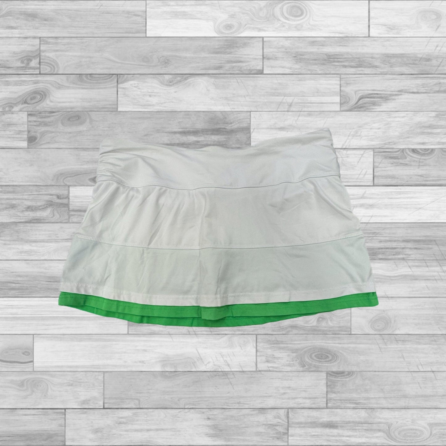 White Green Athletic Skirt Skort Bolle, Size Xl