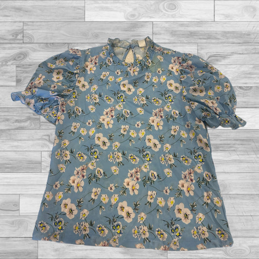 Top Short Sleeve By Clothes Mentor In Baby Blue, Size: Xs