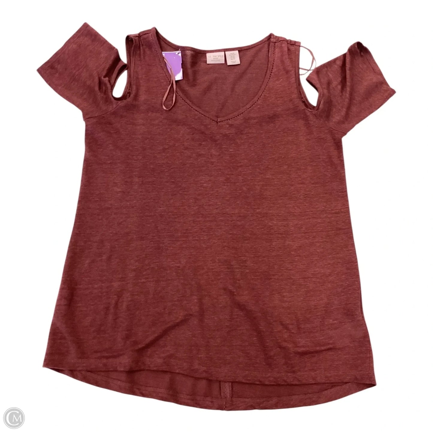 Top Short Sleeve By St Tropez In Red, Size: Xs