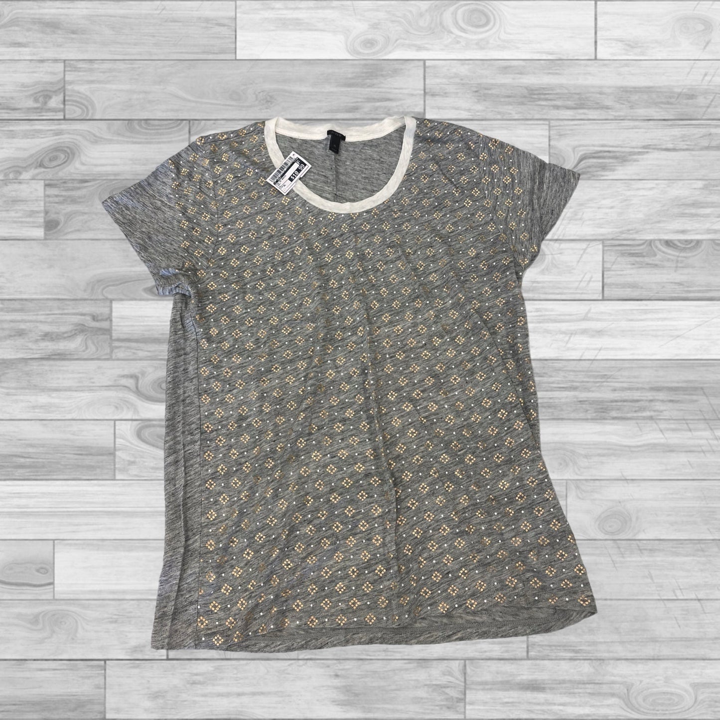 Grey Top Short Sleeve Basic J. Crew, Size Xl