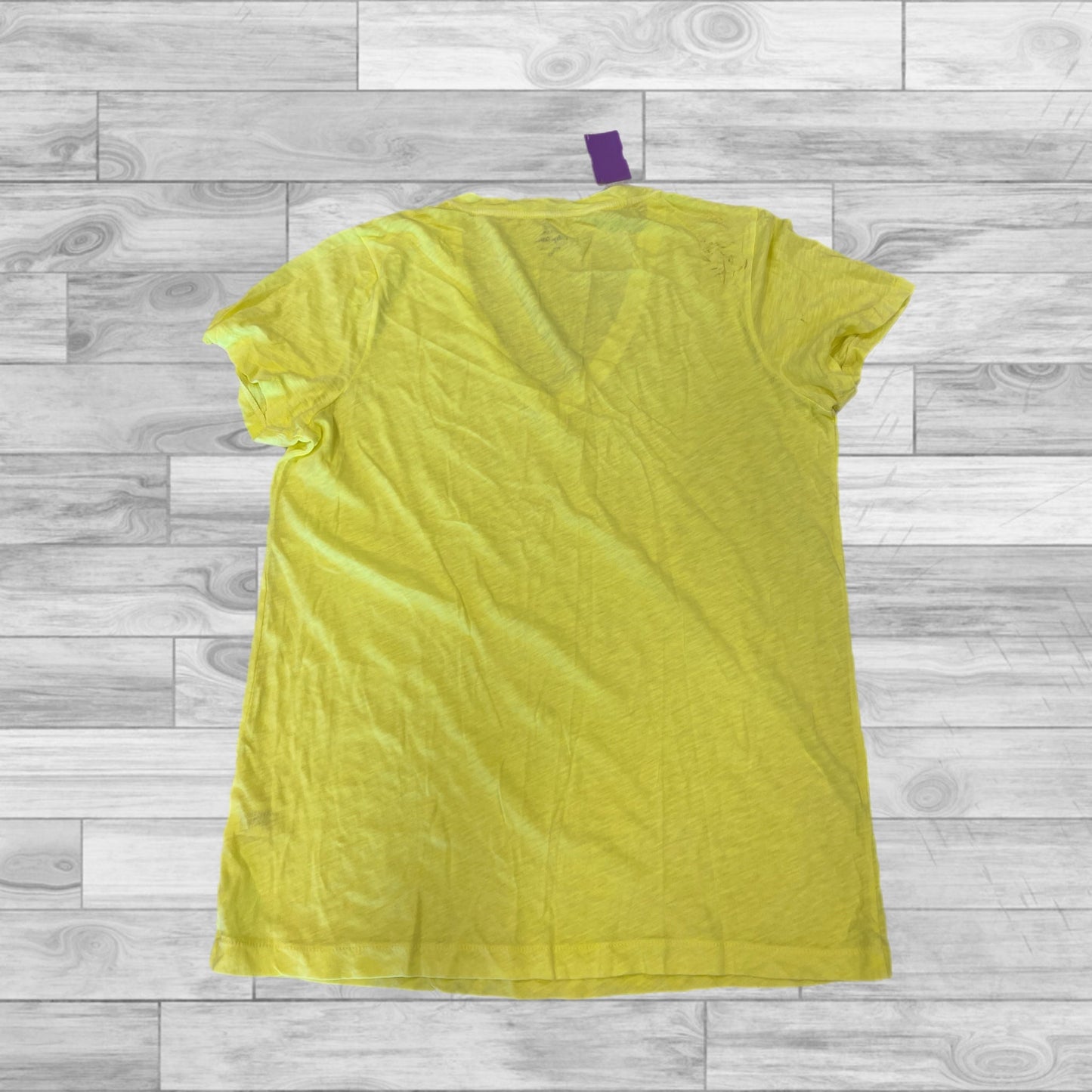 Yellow Top Short Sleeve Basic J. Crew, Size Xl