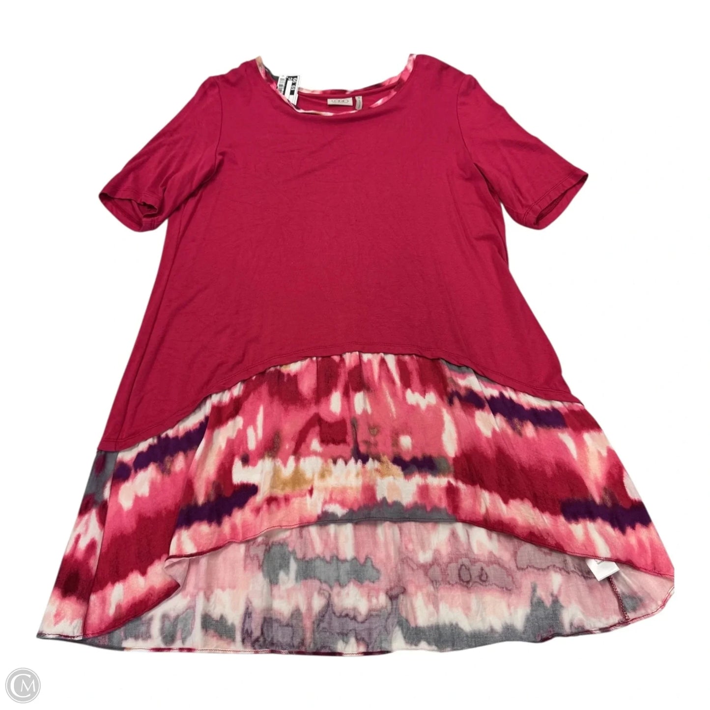 Top Short Sleeve By Logo In Pink, Size: M