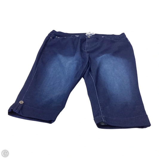 Capris By Diane Gilman In Blue Denim, Size: 24