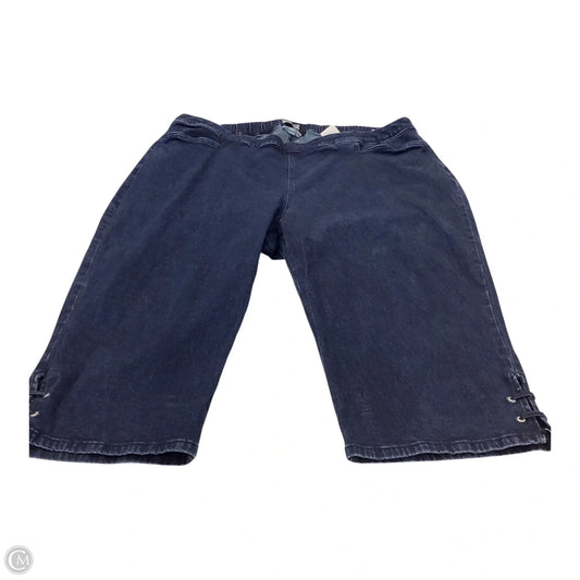 Capris By Catherines In Blue Denim, Size: 24