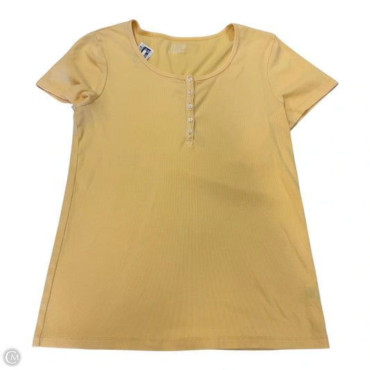 Top Short Sleeve Basic By Time And Tru In Yellow, Size: 2x