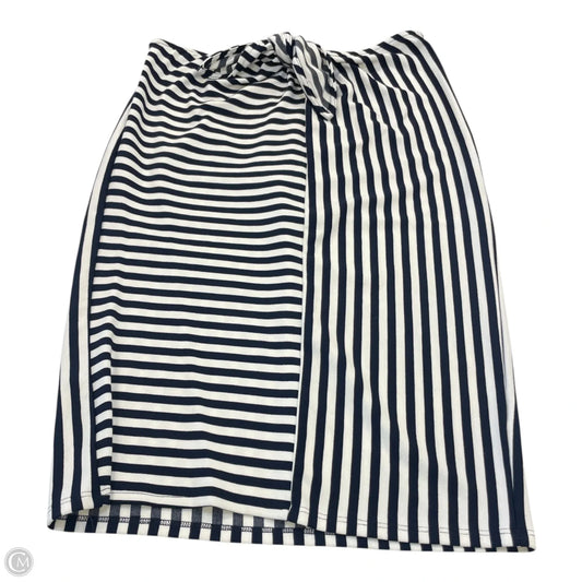 Skirt Midi By Leith In Striped Pattern, Size: L