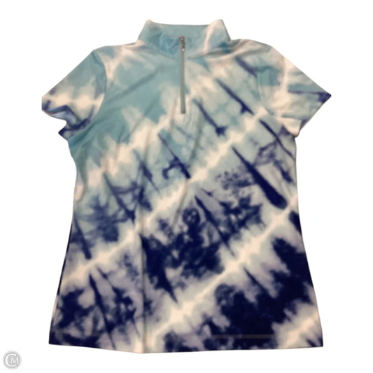 Athletic Top Short Sleeve By Chicos In Blue, Size: 0