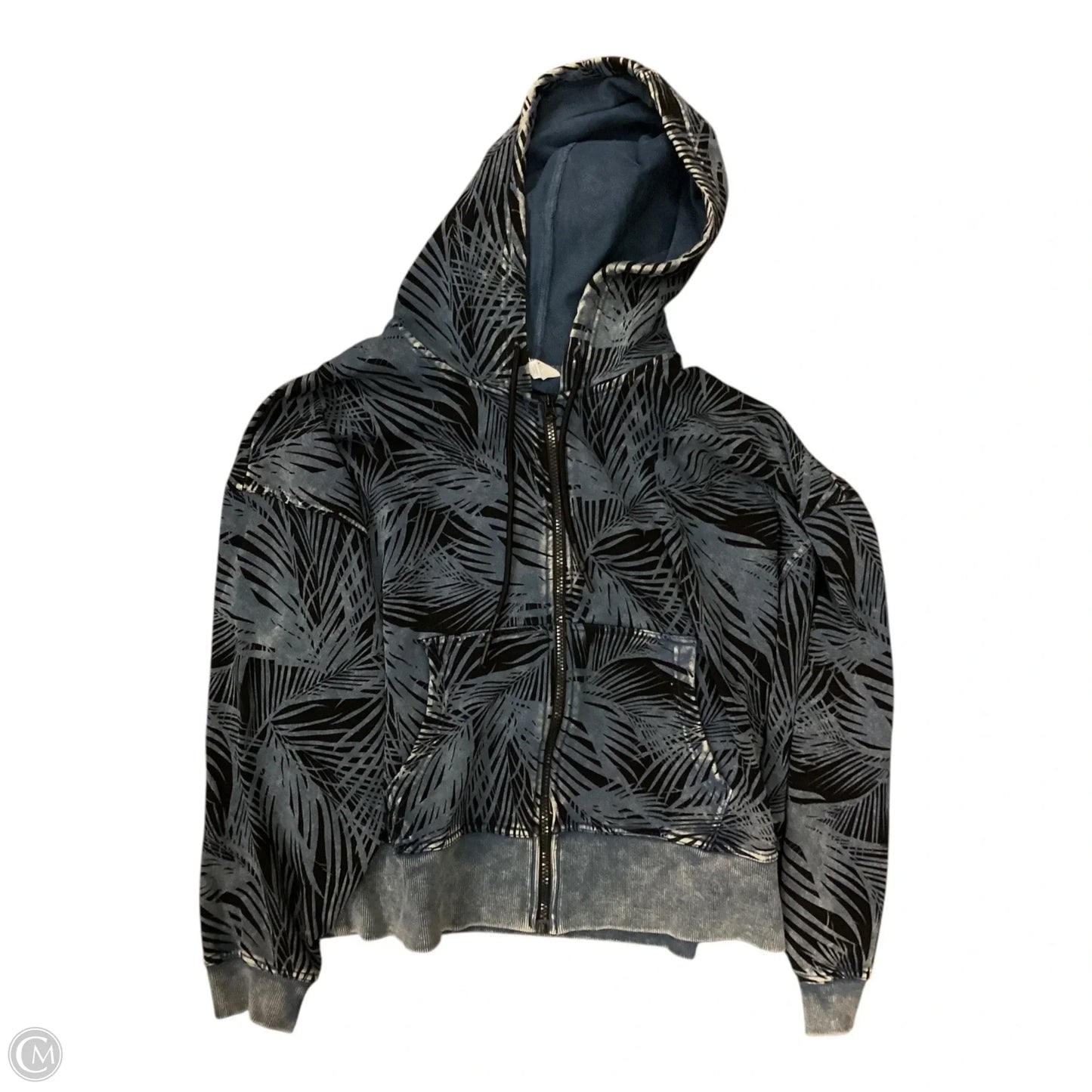 Sweatshirt Hoodie By Joy Lab In Black & Blue, Size: L