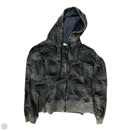 Sweatshirt Hoodie By Joy Lab In Black & Blue, Size: L