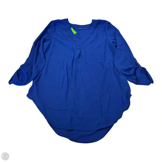 Top 3/4 Sleeve By Apt 9 In Blue, Size: M
