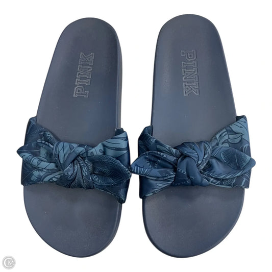 Sandals Flats By Pink In Blue, Size: 10