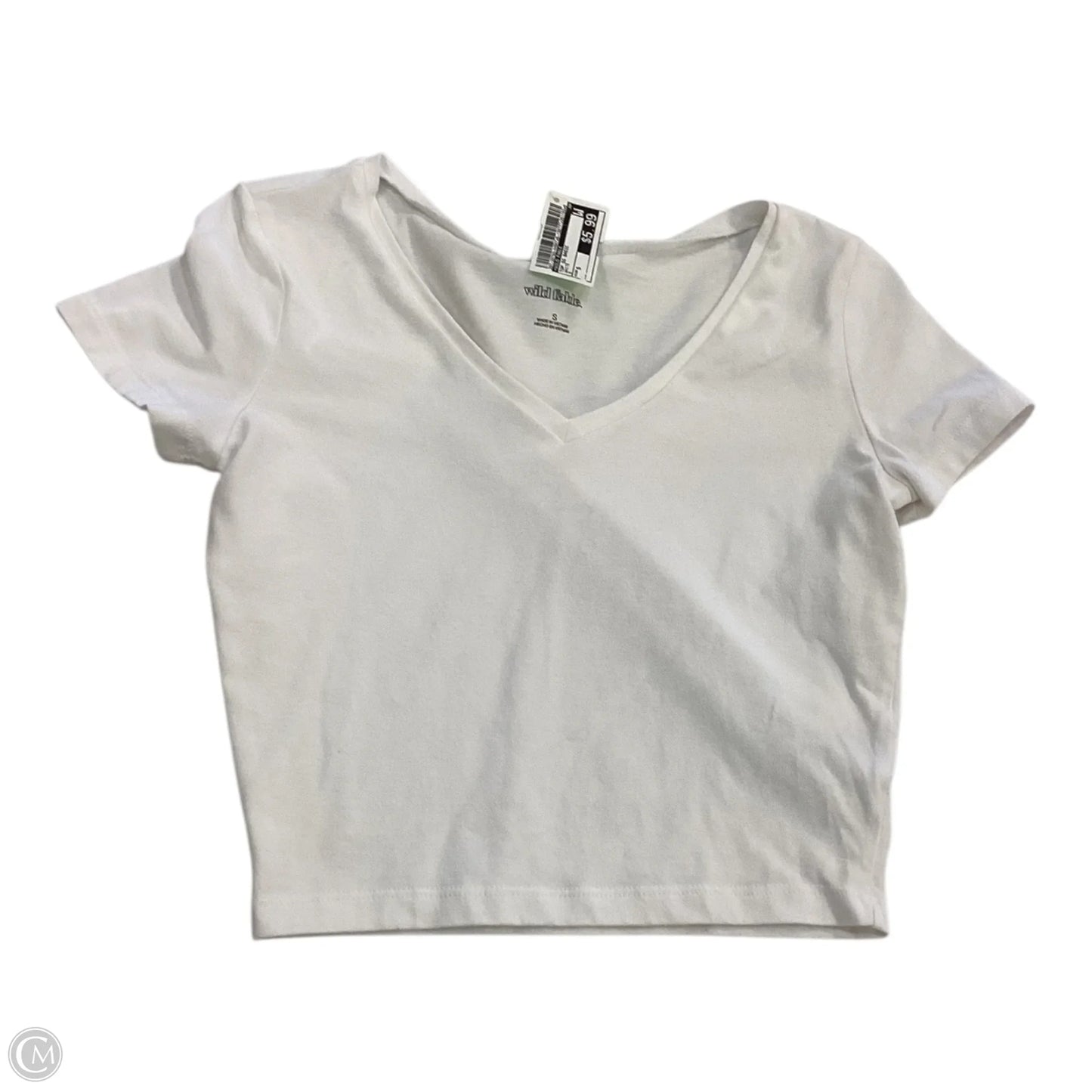 Top Short Sleeve Basic By Wild Fable In White, Size: S