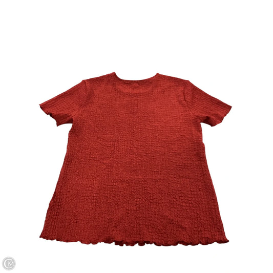Top Short Sleeve By Tahari In Red, Size: Xl