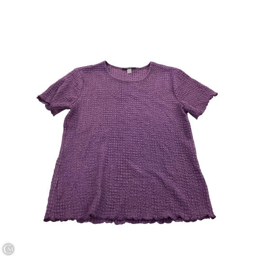 Top Short Sleeve By Tahari In Purple, Size: Xl