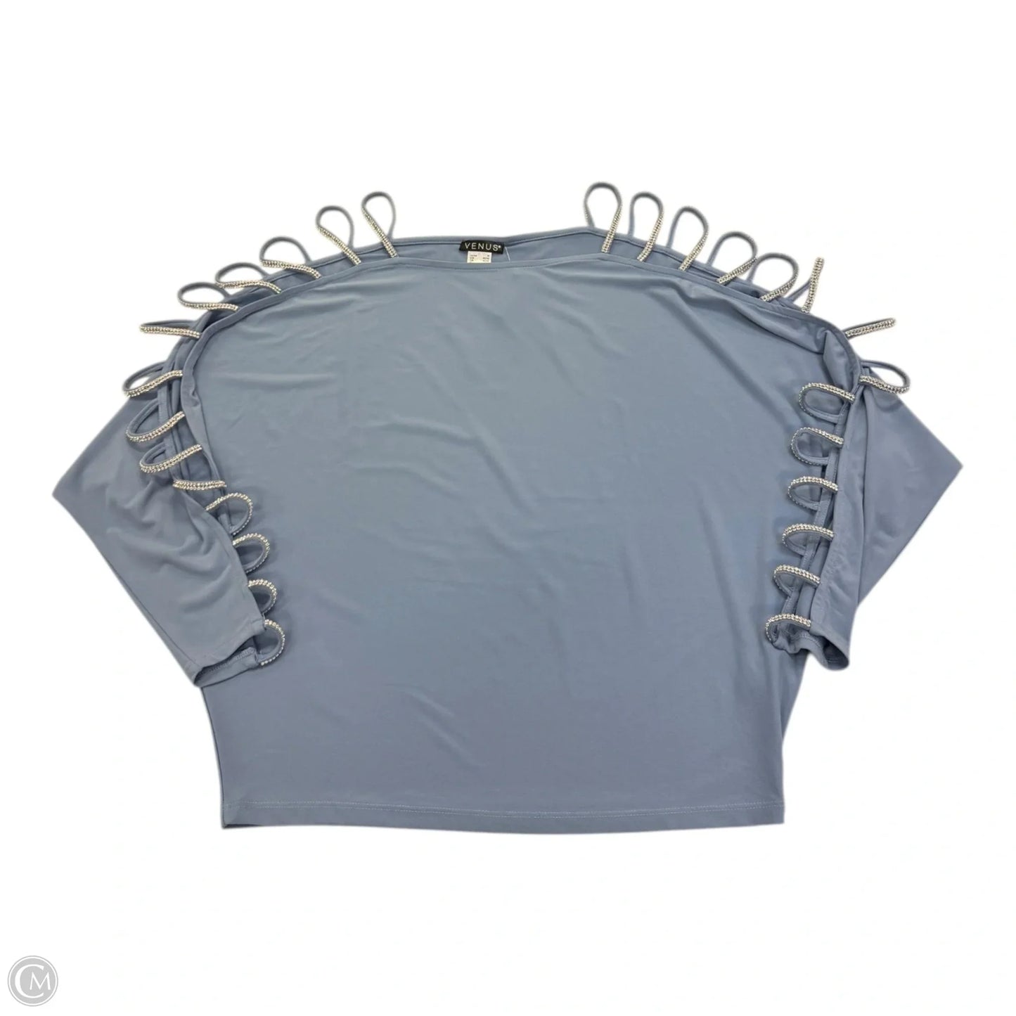 Top Long Sleeve By Venus In Blue, Size: M