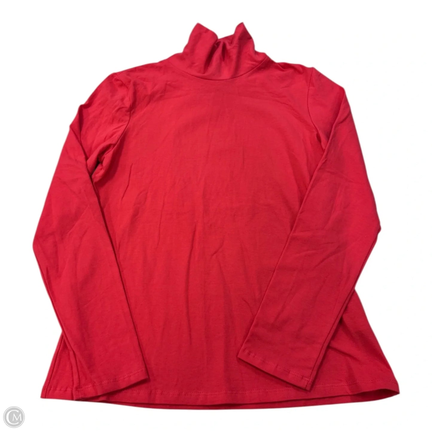 Top Long Sleeve By Boston Proper In Coral, Size: M