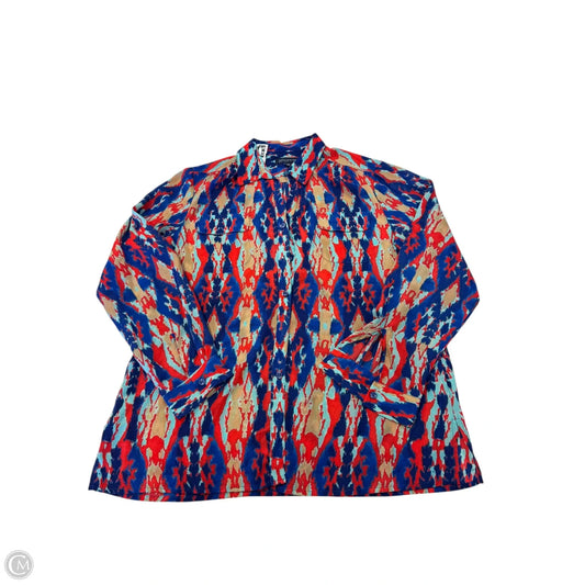 Top Long Sleeve By Jones New York In Multi-colored, Size: Xl
