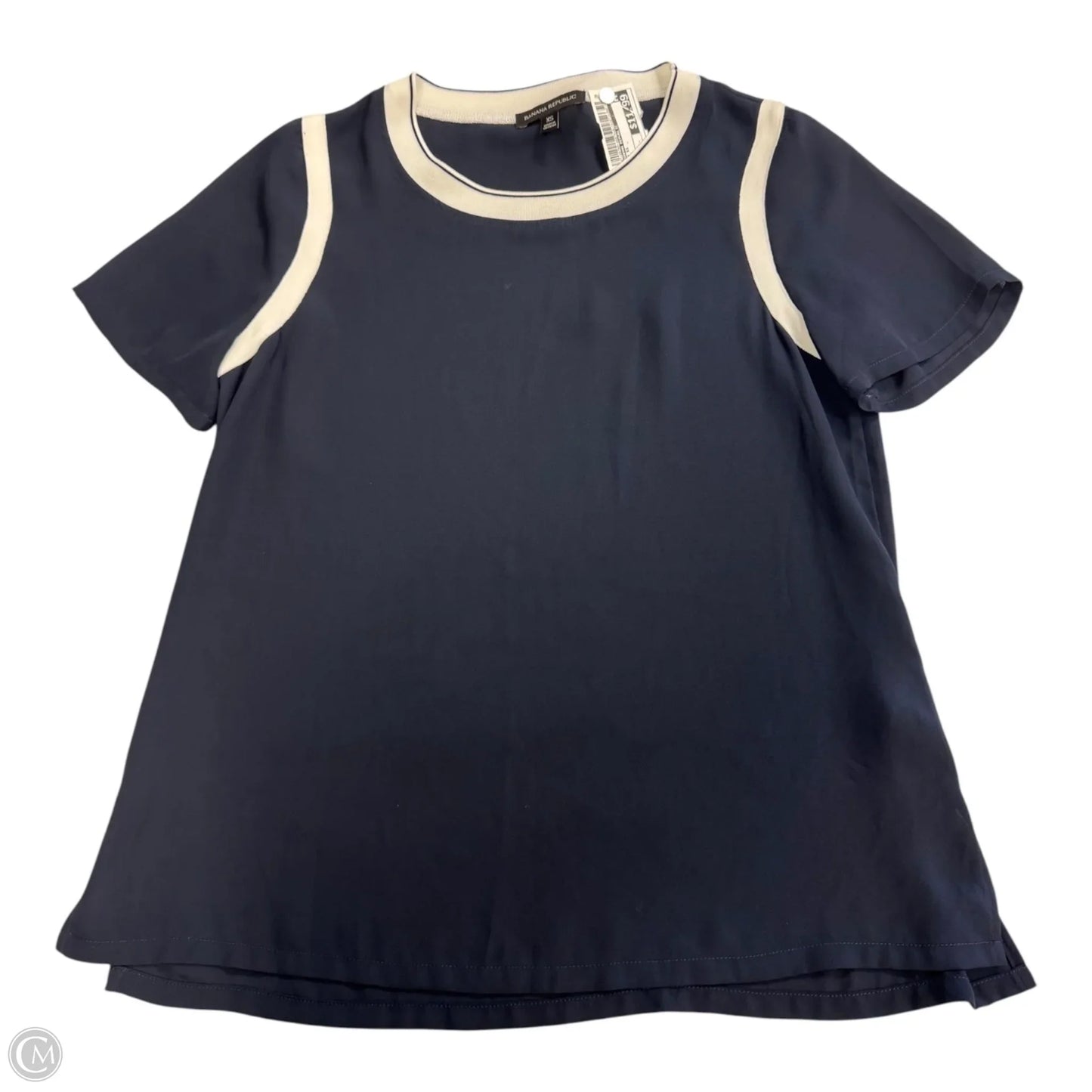 Top Short Sleeve By Banana Republic In Navy, Size: Xs