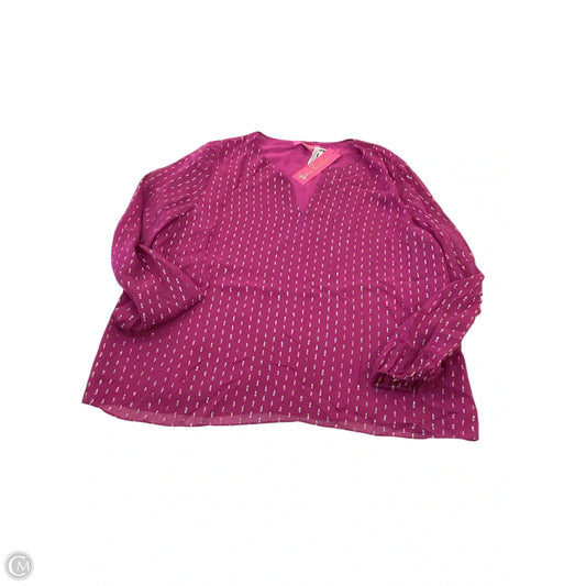 Top Long Sleeve Designer By Lilly Pulitzer In Purple, Size: Xl
