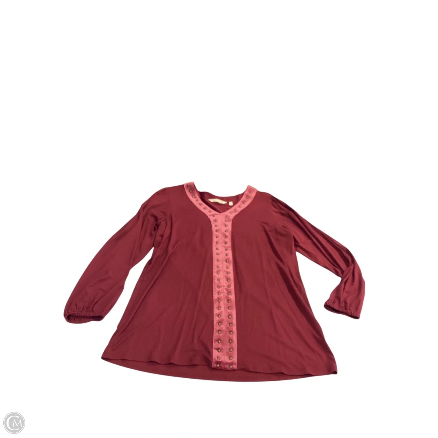 Top Long Sleeve By Soft Surroundings In Red, Size: M