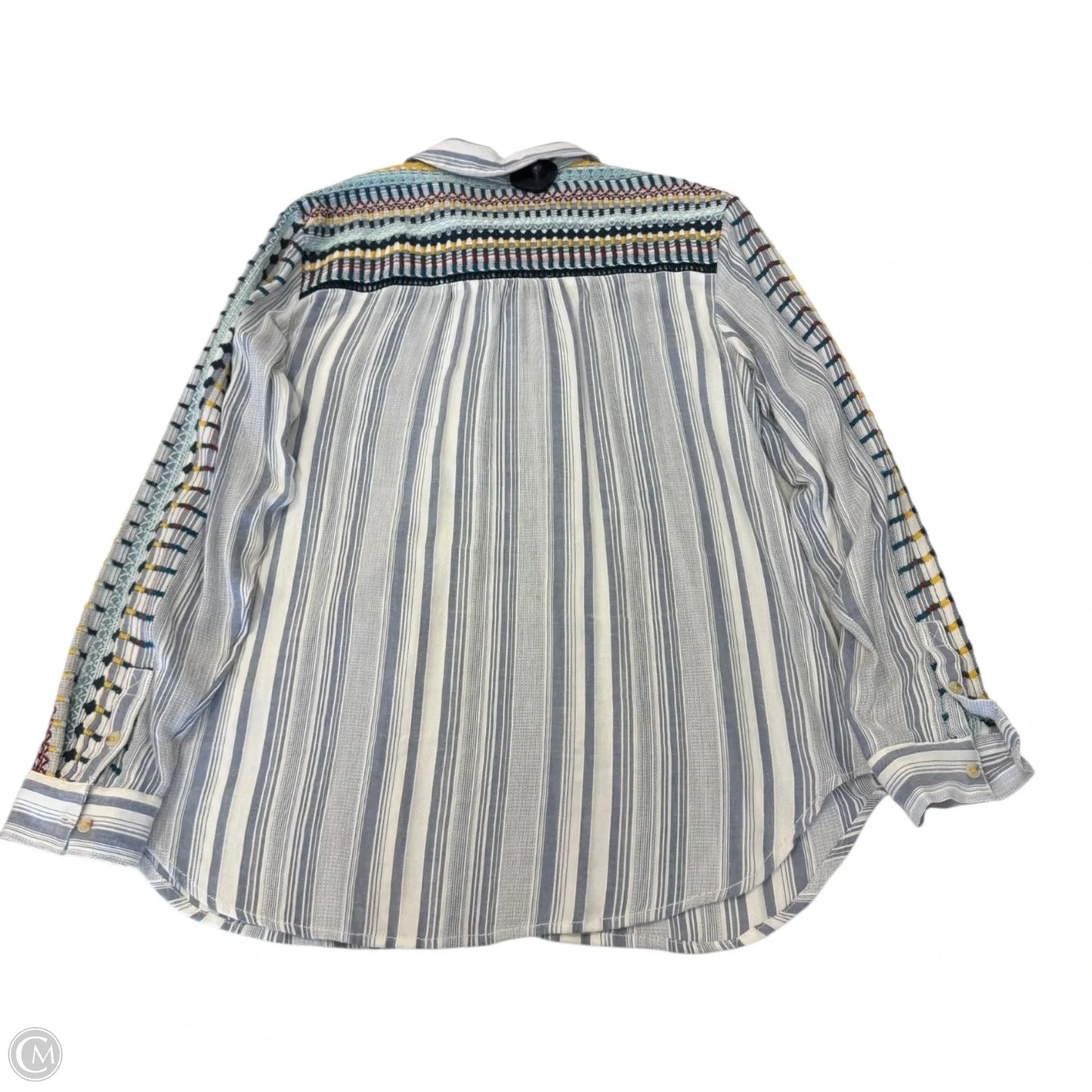 Top Long Sleeve By Pilcro In Striped Pattern, Size: L