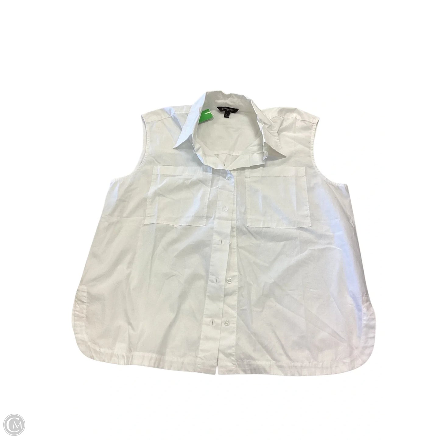 Top Sleeveless By Banana Republic In White, Size: L