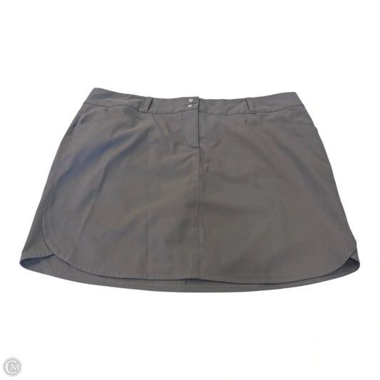 Athletic Skort By Adidas In Grey, Size: 14