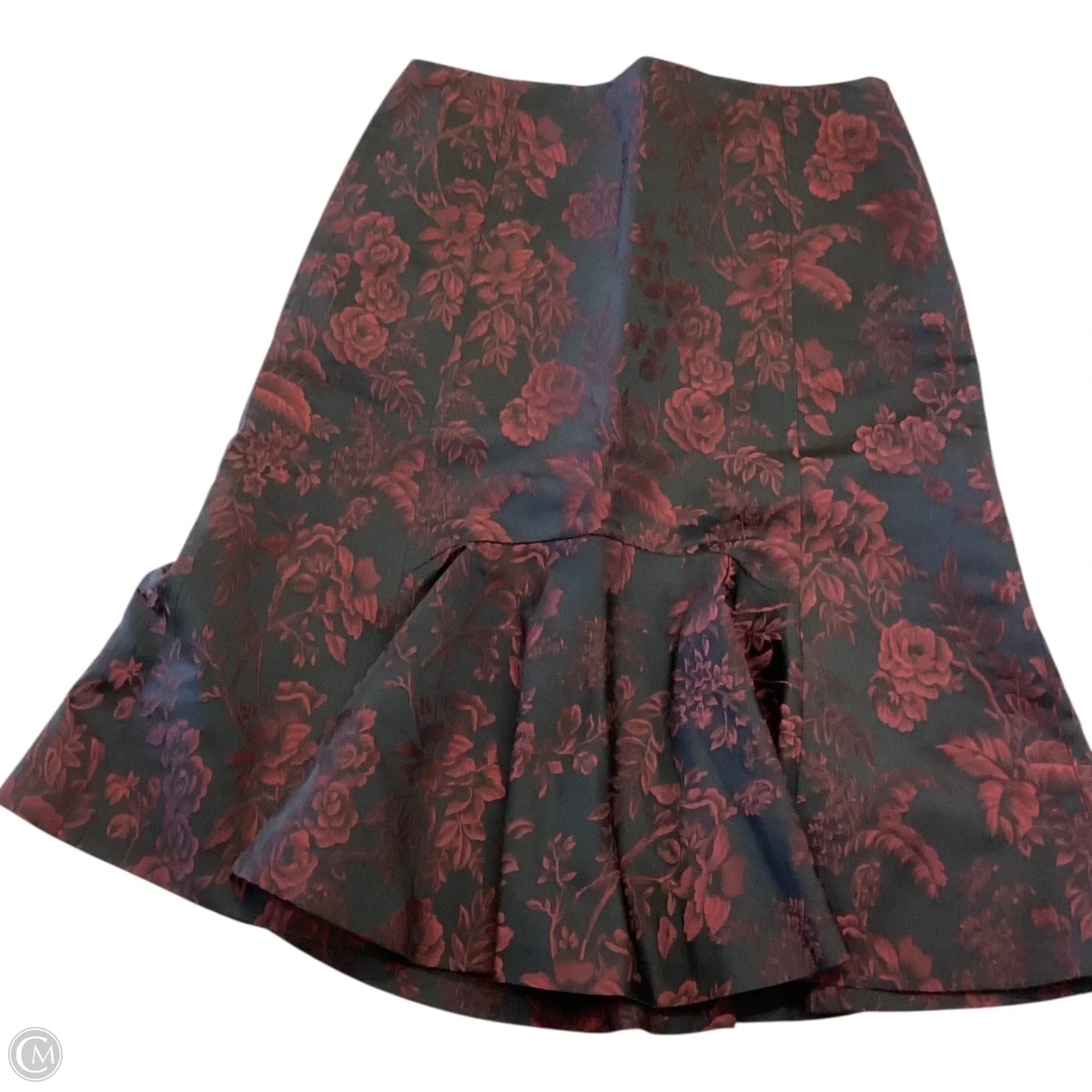 Skirt Midi By Ann Taylor In Black & Red, Size: 6