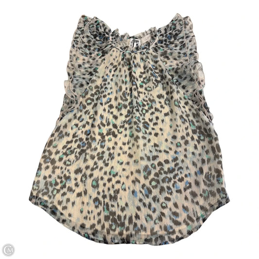 Blouse Short Sleeve By Loft In Multi-colored, Size: Xs