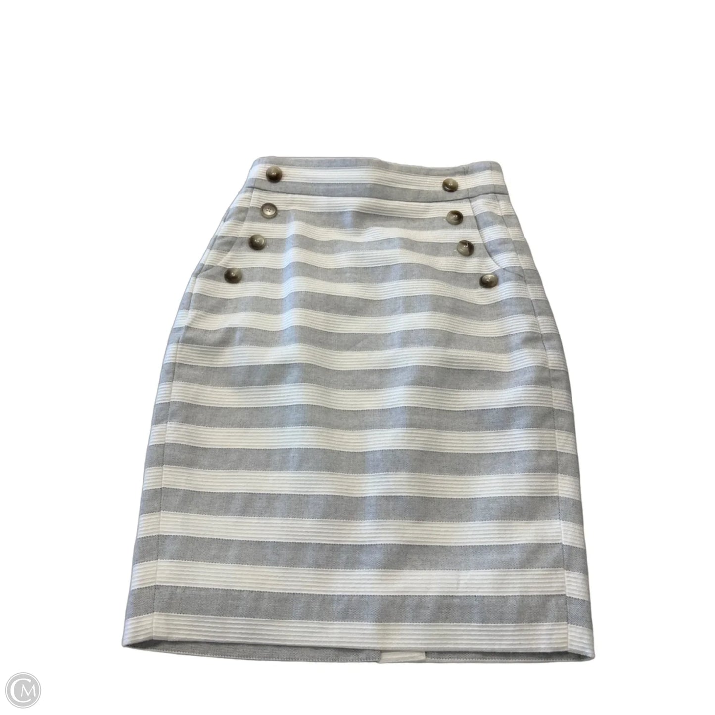 Skirt Mini & Short By Loft In Striped Pattern, Size: 2