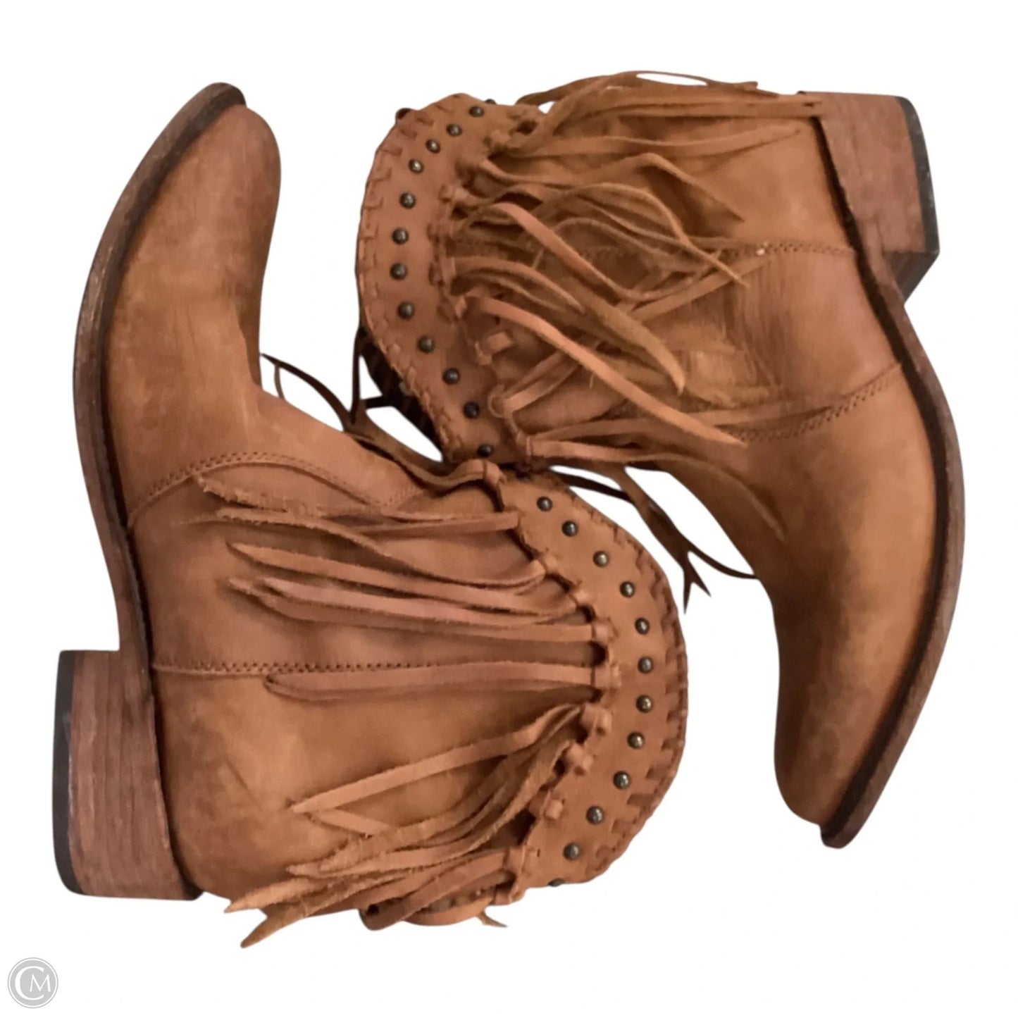 Boots Ankle Heels By Cmb In Brown, Size: 10