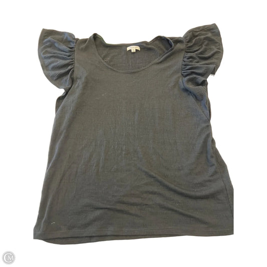 Top Short Sleeve By Max Studio In Black, Size: L