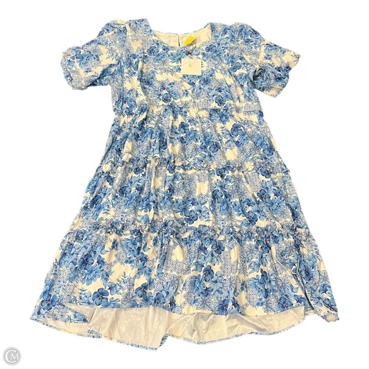 Dress Casual Short By Badgley Mischka In Blue & White, Size: 3x