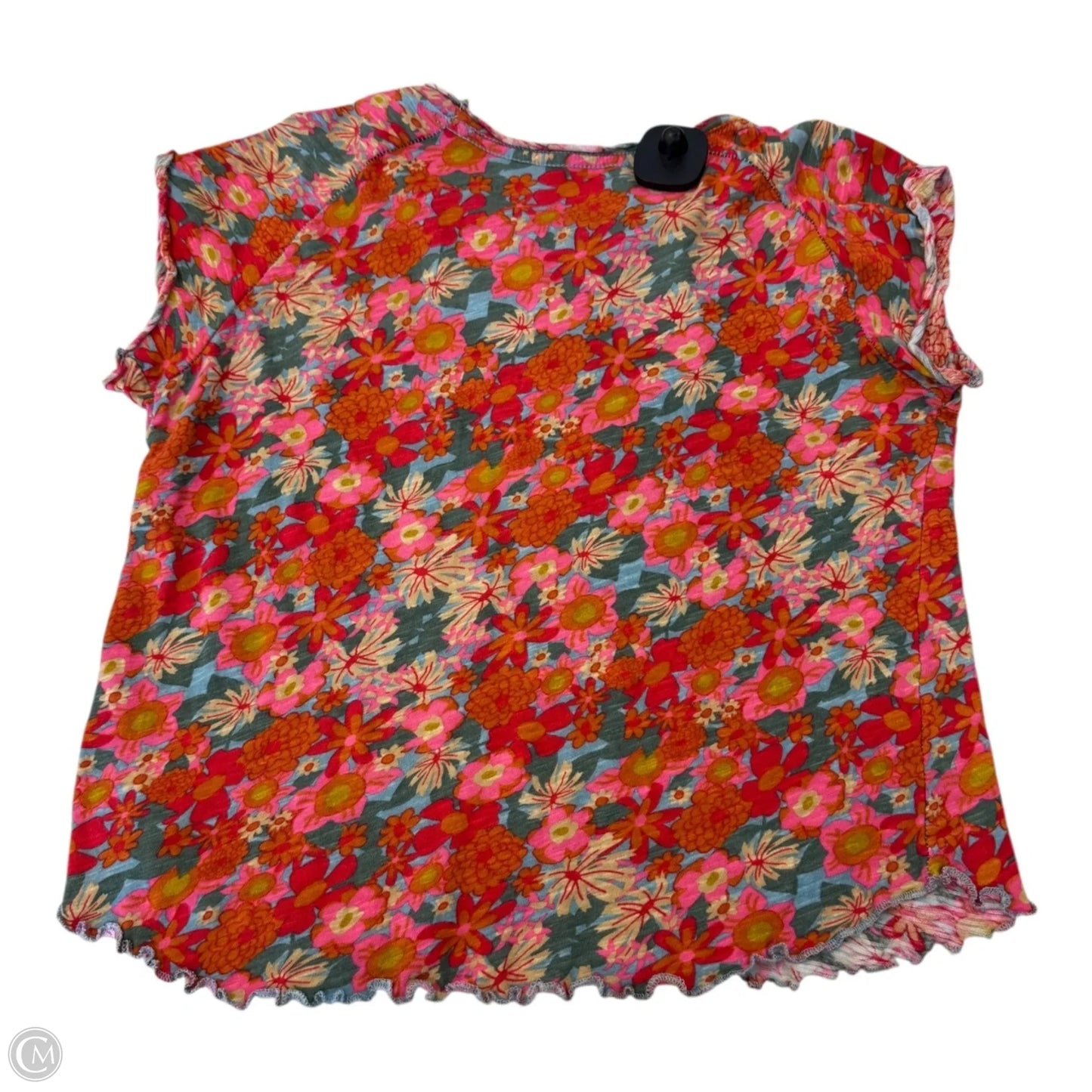 Top Short Sleeve By Natural Life In Floral Print, Size: M